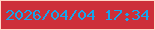 文字の大きさ：5、枠の色：ffd7c7、背景の色：cd2f39、文字の色：15a5ed 無料ブログパーツのブログ時計
