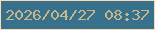 文字の大きさ：5、枠の色：ffd8b5、背景の色：38718c、文字の色：c5b690 無料ブログパーツのブログ時計