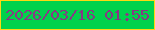 文字の大きさ：3、枠の色：ffd911、背景の色：01d24c、文字の色：893885 無料ブログパーツのブログ時計