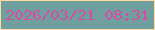 文字の大きさ：3、枠の色：ffdaa1、背景の色：709f9f、文字の色：d34fa2 無料ブログパーツのブログ時計