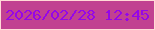 文字の大きさ：2、枠の色：ffdad7、背景の色：c14191、文字の色：9506e8 無料ブログパーツのブログ時計