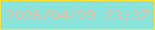 文字の大きさ：5、枠の色：ffe033、背景の色：8ae3db、文字の色：dec3a7 無料ブログパーツのブログ時計