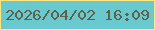 文字の大きさ：3、枠の色：ffe680、背景の色：68c9cf、文字の色：615f47 無料ブログパーツのブログ時計