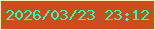 文字の大きさ：1、枠の色：ffe8c0、背景の色：c94e1c、文字の色：22ffbf 無料ブログパーツのブログ時計