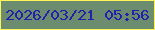 文字の大きさ：4、枠の色：fff358、背景の色：6c8c6f、文字の色：2321ac 無料ブログパーツのブログ時計