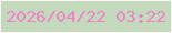 文字の大きさ：2、枠の色：fff3f8、背景の色：c4dabc、文字の色：f182ca 無料ブログパーツのブログ時計