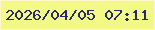文字の大きさ：1、枠の色：fff7ca、背景の色：f3f986、文字の色：29286a 無料ブログパーツのブログ時計