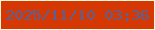 文字の大きさ：3、枠の色：fff7d9、背景の色：d63804、文字の色：576398 無料ブログパーツのブログ時計