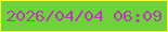 文字の大きさ：1、枠の色：fffb24、背景の色：70d13e、文字の色：b43faf 無料ブログパーツのブログ時計