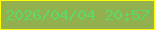 文字の大きさ：4、枠の色：ffff05、背景の色：92b04e、文字の色：5ada6b 無料ブログパーツのブログ時計