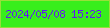 文字の大きさ：2、枠の色：97e03a、背景の色：38ee1c、文字の色：6217f2 無料ブログパーツのブログ時計