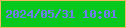 文字の大きさ：3、枠の色：f3b75e、背景の色：07c81d、文字の色：707ee7 無料ブログパーツのブログ時計