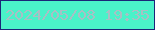 文字の大きさ：5、枠の色：1b2578、背景の色：4af2c9、文字の色：a8c0c5 無料ブログパーツのブログ時計