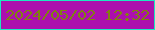 文字の大きさ：5、枠の色：1ce8c0、背景の色：ac10ad、文字の色：808110 無料ブログパーツのブログ時計