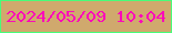 文字の大きさ：5、枠の色：48fc79、背景の色：d0a96d、文字の色：fc09b9 無料ブログパーツのブログ時計