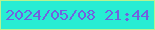 文字の大きさ：5、枠の色：b6f390、背景の色：27edd3、文字の色：7162df 無料ブログパーツのブログ時計