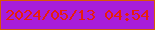 文字の大きさ：5、枠の色：d85806、背景の色：a81dda、文字の色：e71e0d 無料ブログパーツのブログ時計
