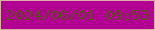 文字の大きさ：5、枠の色：dcada9、背景の色：b20093、文字の色：624823 無料ブログパーツのブログ時計
