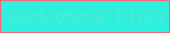 文字の大きさ：5、枠の色：f7687a、背景の色：2ff0de、文字の色：4eead0 無料ブログパーツのブログ時計